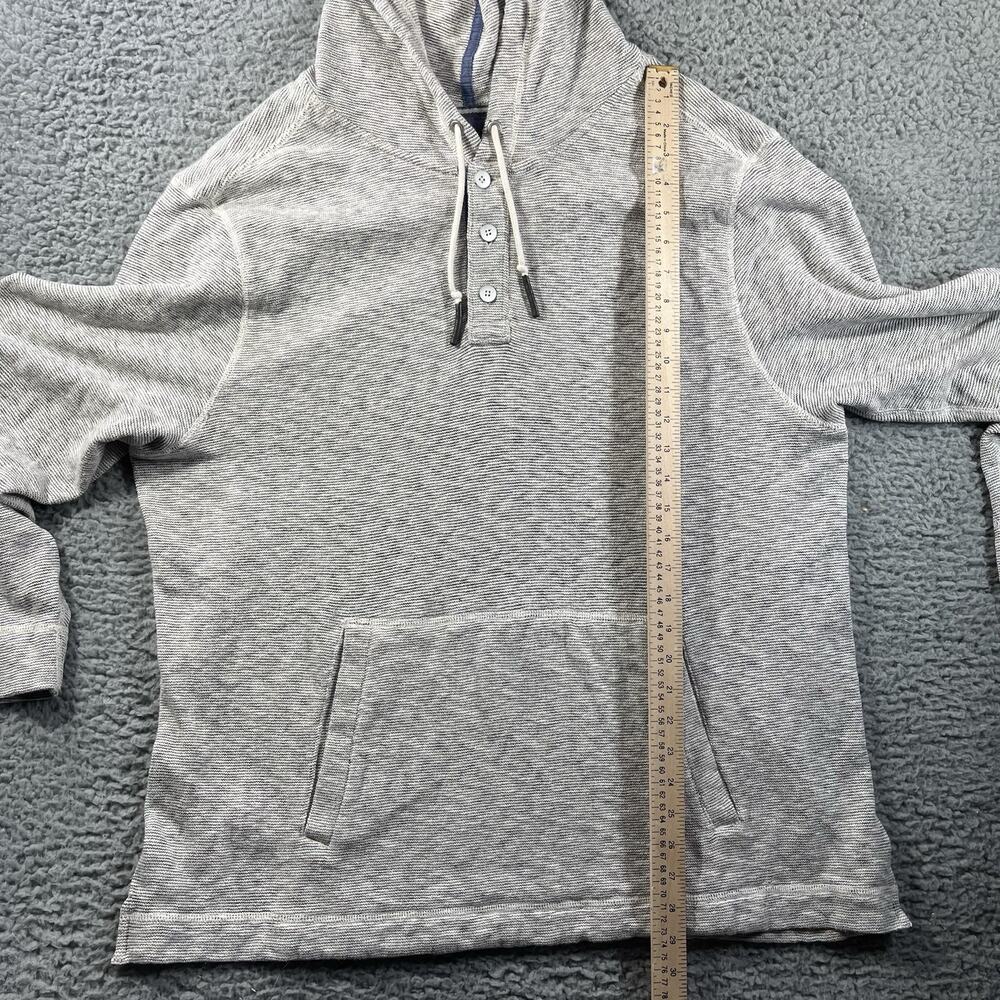 Tommy Bahama Mens XXL Gray Melange Knit Hoodie Pullover Sweater Long Sleeve - Picture 5 of 8